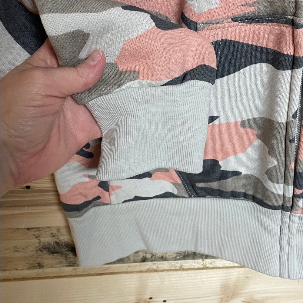 Reflex size Large Multicolor Camo Zip-up Super Soft Slim Fit Hoodie with Pockets - Picture 6 of 10